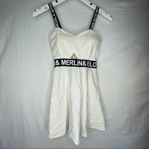 Padded Dress (Black & White) Elastic Style